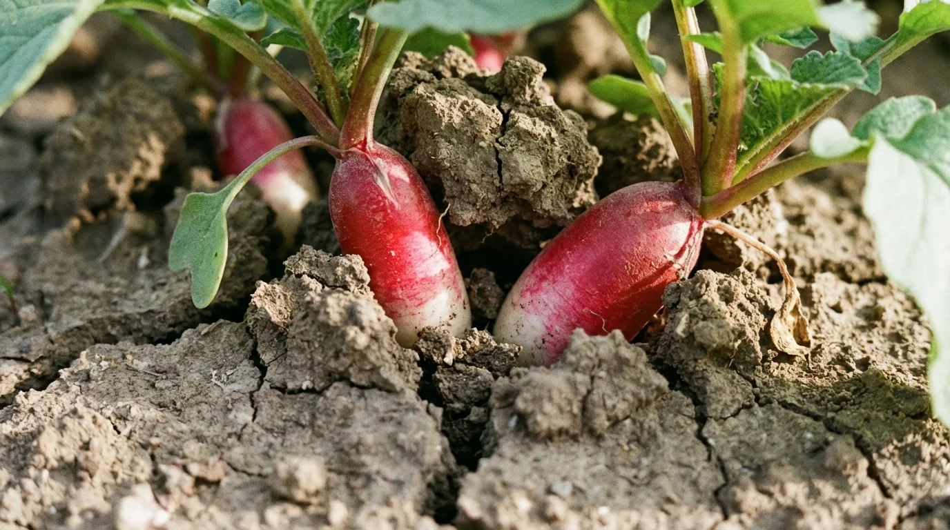 Raízes de rabanete: uma solução natural para quebrar o solo compactado e facilitar o crescimento de outras plantas.